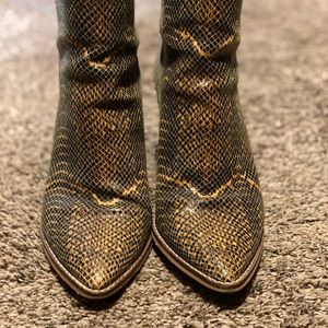 Snake skin booties